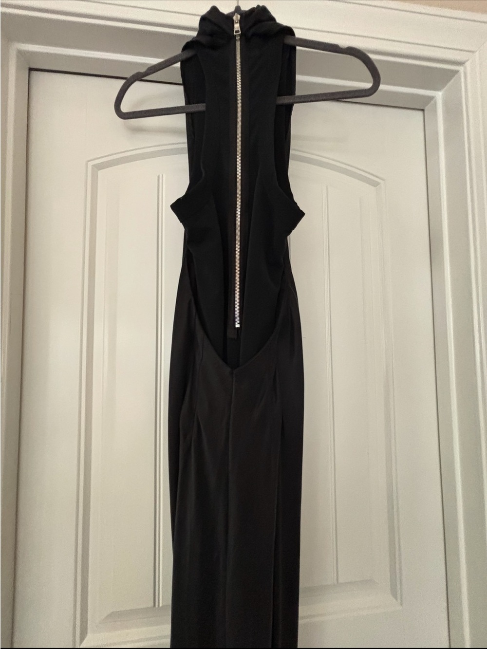 Retrofete black exposed zipper elegant evening dress - Picture 4 of 5